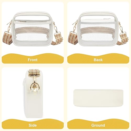 Miniatura 36 de KETIEE Bolso cruzado transparente, aprobado para estadios, para conciertos, eventos deportivos, festivales G1-negro