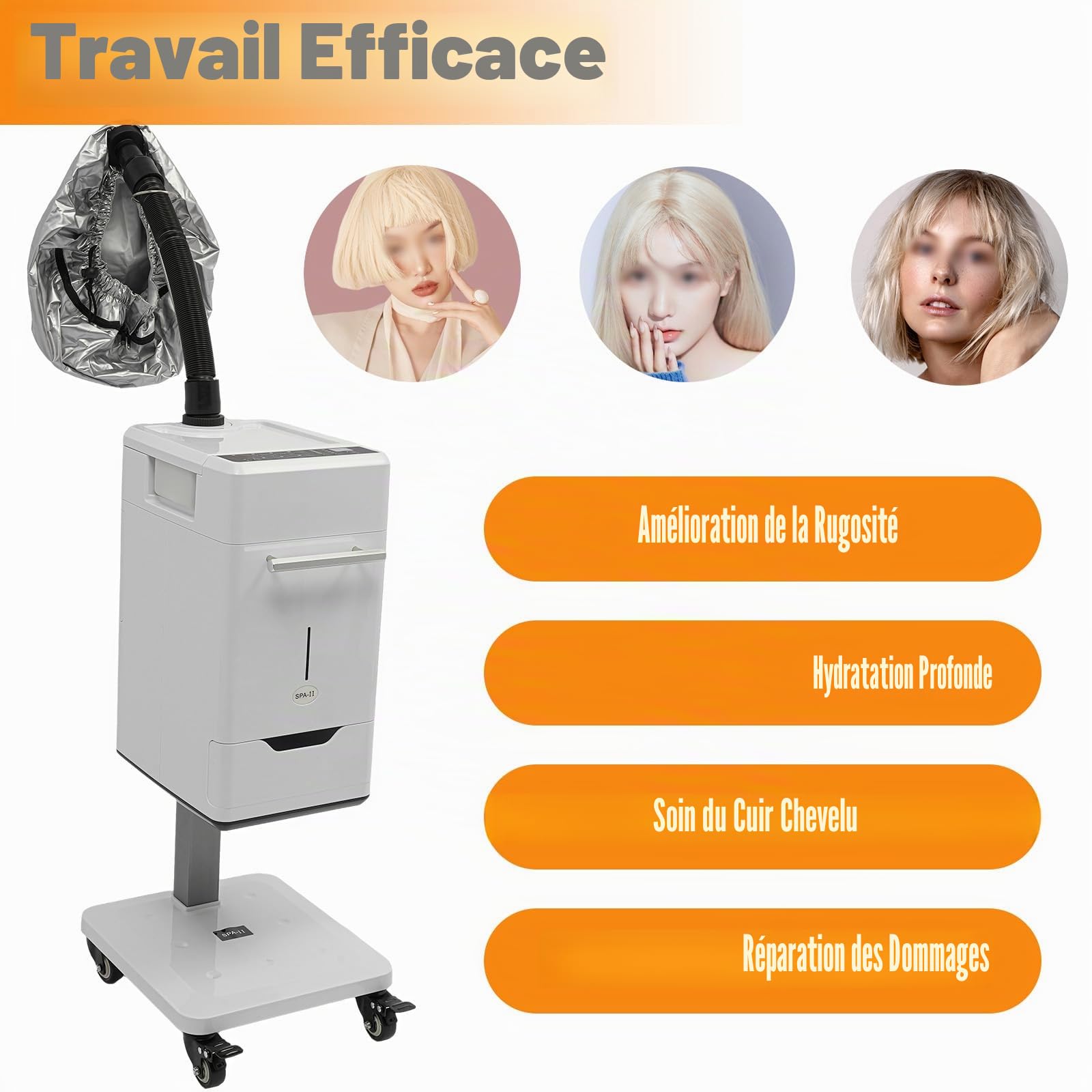 Machine de coloration multifonction pour cheveux - Nano verticale - Machine à vapeur professionnelle - Nano cheveux - Processeur de couleur ionique - Salon de beauté