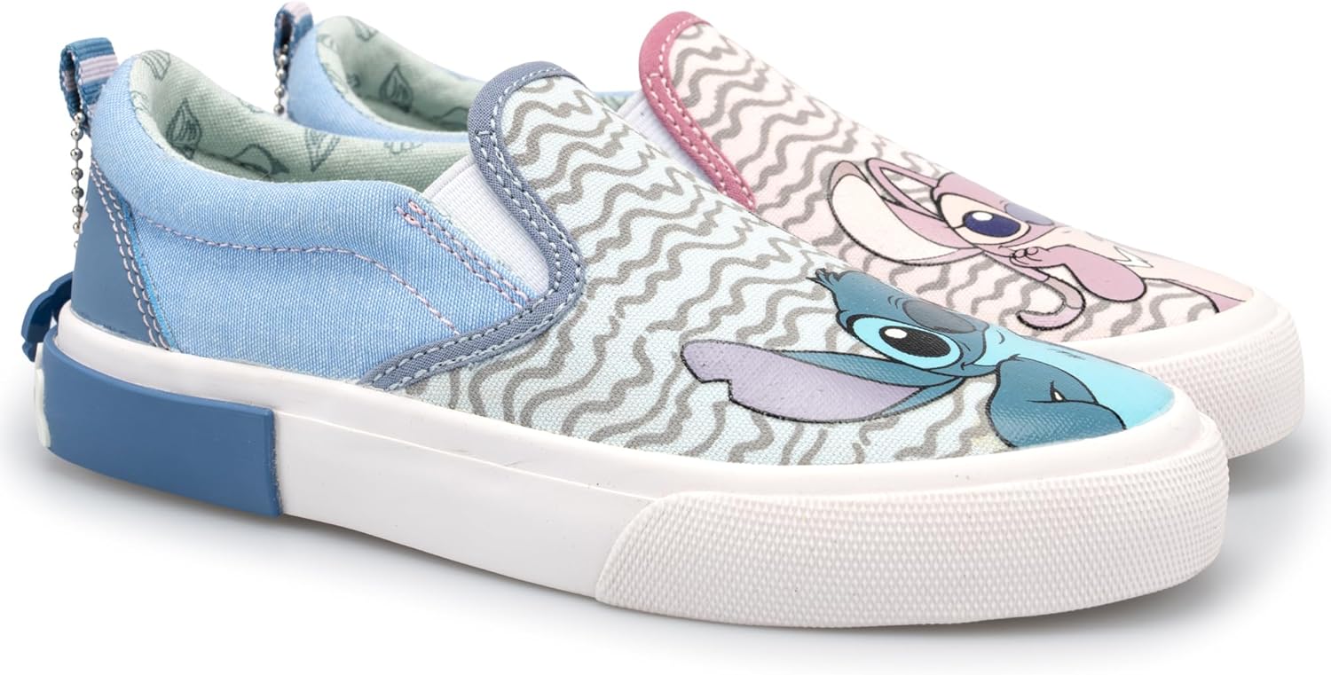 Ground Up Stitch and Angel Kids Sneakers Girls Low Top Slip On