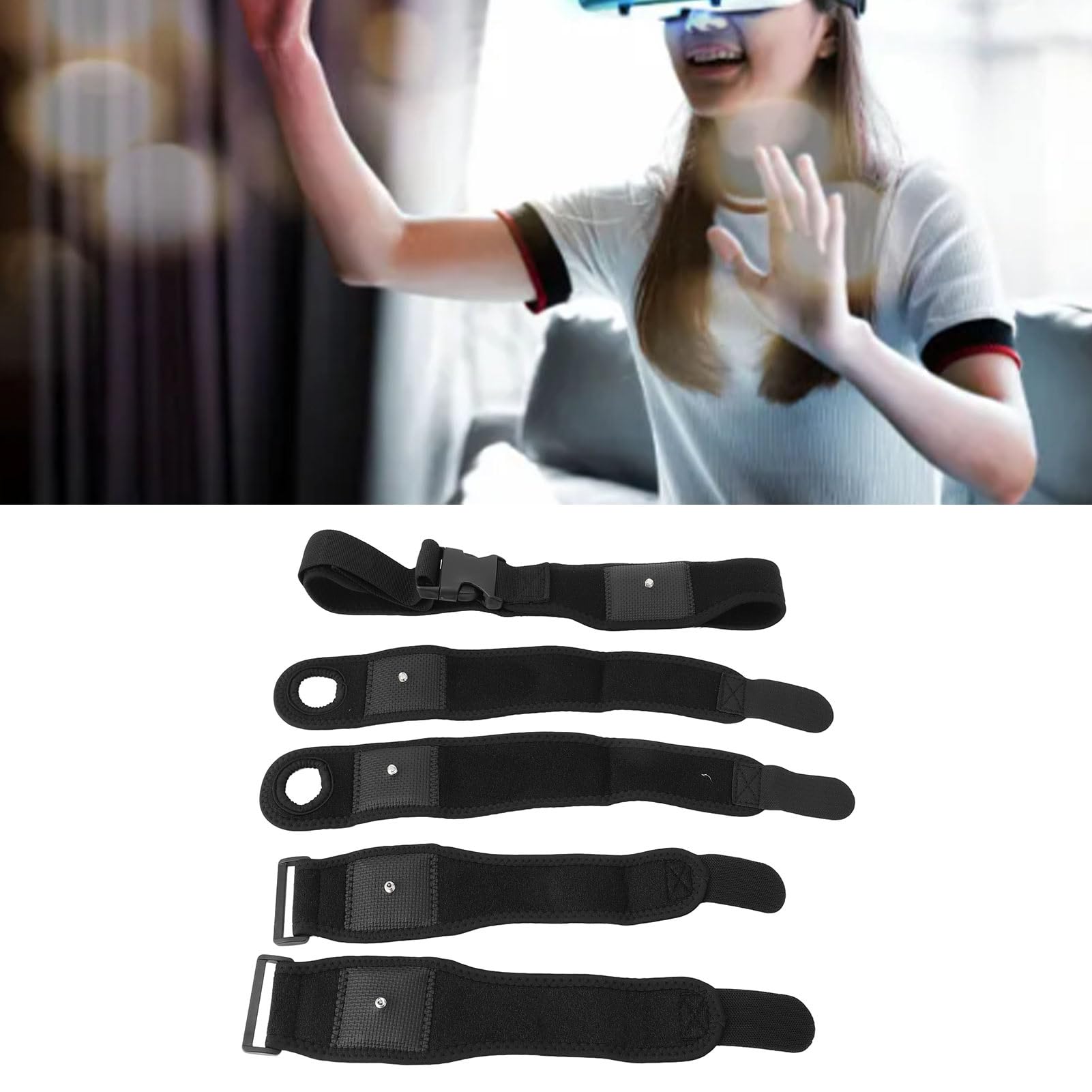 DUIMIMI VR Tracker Cinturón de muñeca ajustable Corturas de mano de cuerpo completo para rastreador de PC, correa de realidad VR compatible para juegos de realidad virtual