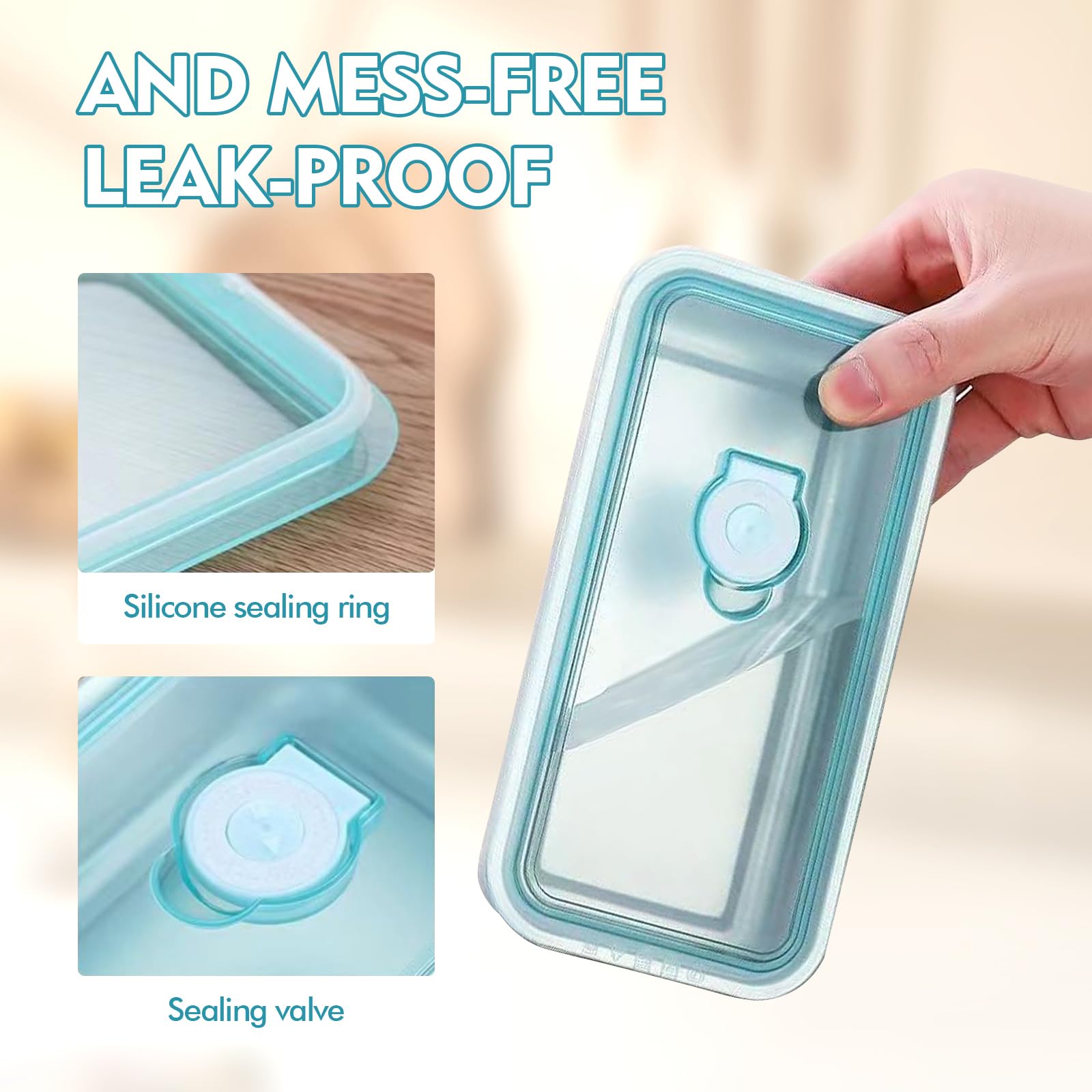 Grab and Go - Contenitori per snack riutilizzabili, in acciaio inox, a doppio scomparto, lavabili in lavastoviglie, contenitori riutilizzabili per condimenti con coperchi, snack, salse, da asporto