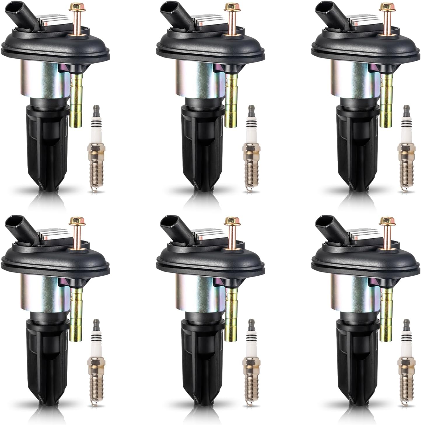 Ignition Coil Pack & Iridium Spark Plugs Set for GM 4.2L V6