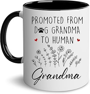 Grandma Gift Mug, New Baby Reveal Gift For Grandma, Grandma To Be From Daughter, Baby Pregnancy Announcement Gift, Cute Mug For Women Woman, New Grandmother, Mothers Day Cup Future Grandma