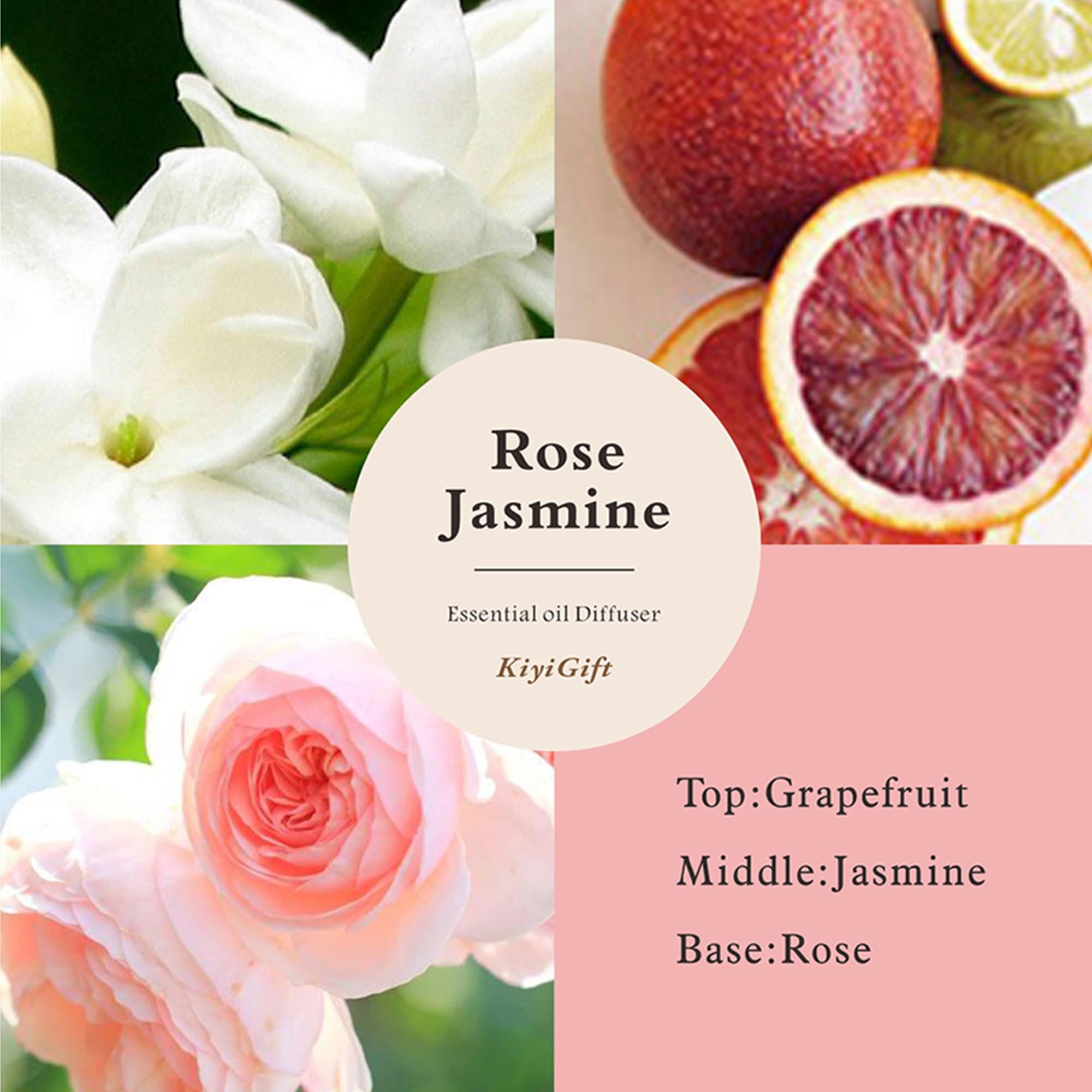 Juego de difusor de varillas – Incluye juncos, aceite de fragancia y botella de vidrio esmerilado – Difusor de aceite de fragancia – Ambientadores – Decoración del hogar (115.1 g Jasmine