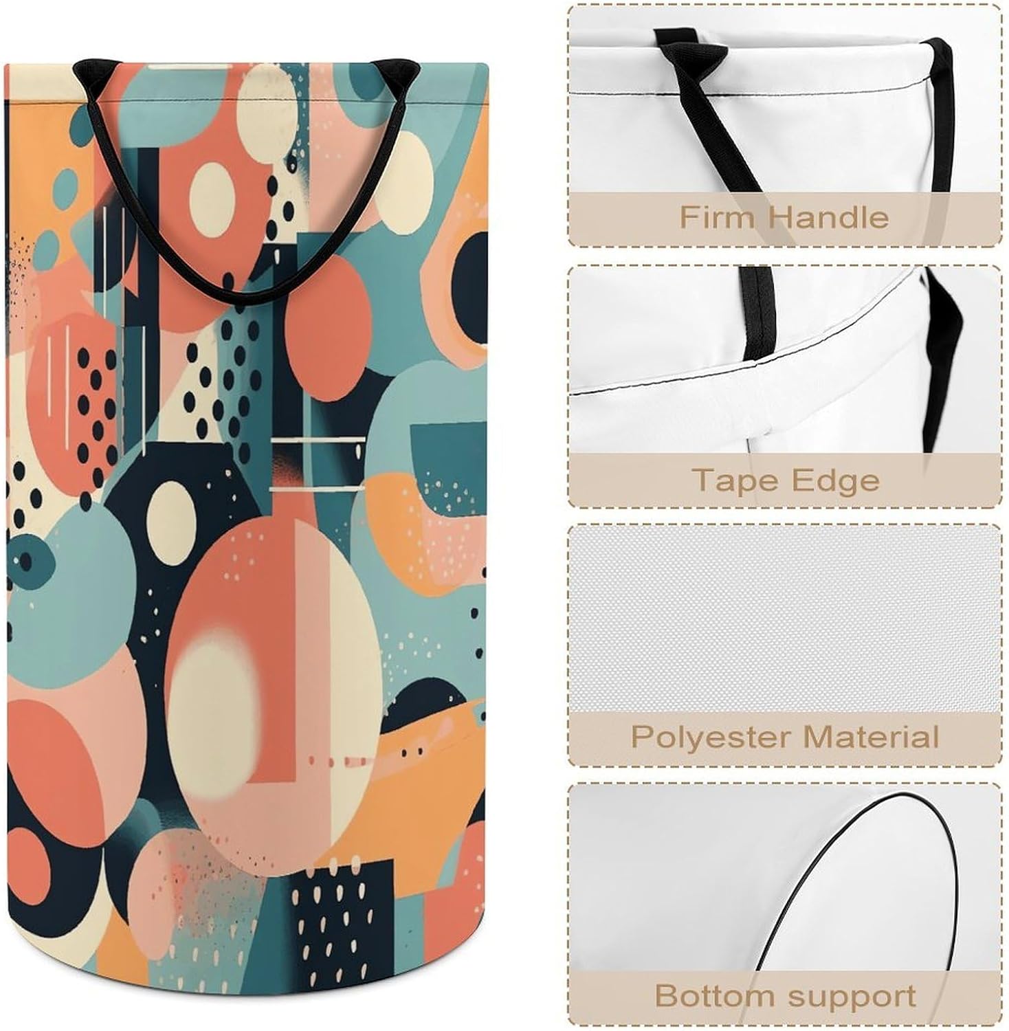 Abstract Shape Style Laundry Basket Dirty Clothes Bin, Waterproof Laundry Hamper, Laundry Bag, Clothes Hamper Stands for Bedroom, Towels,Clothings image 4