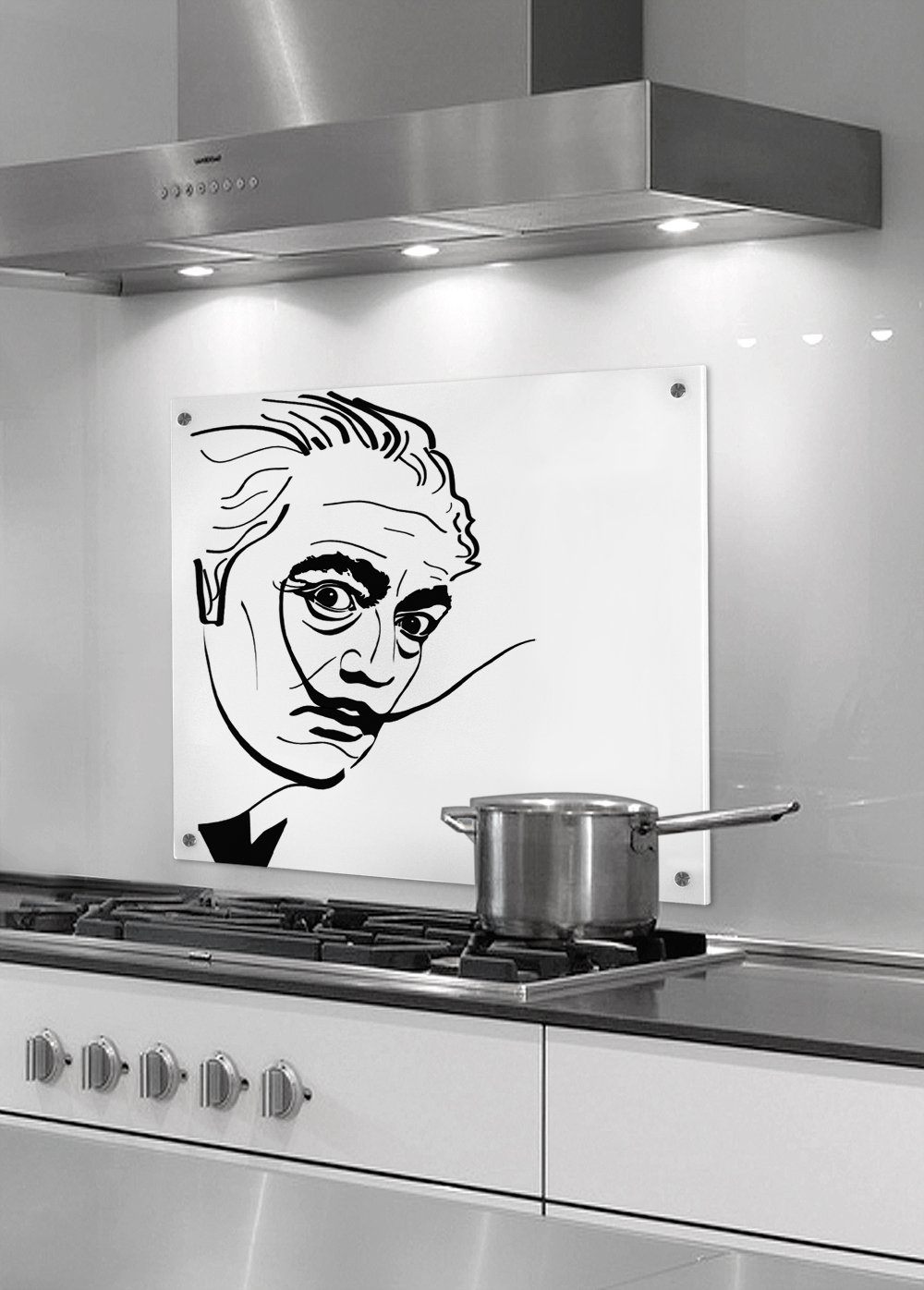 Cristal de seguridad templado de 50x50 cm con orificios para salpicaduras de cocina