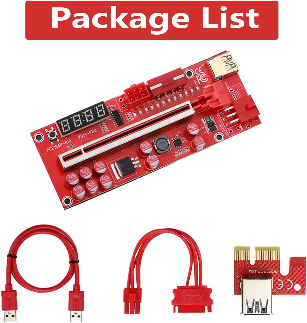 YUNKOZAND PCIEライザー コンデンサ10個 GPUエクステンダーライザーカード ビットコインライトコイン ETH イーサ Amazon.co.jp:  BEYIMEI PCI-E 1X - 16X ライザーカード 2フィート USB 3.0延長ケーブル & 6ピン SATA電源ケーブル -  GPUエクステンダーライザーカード ...