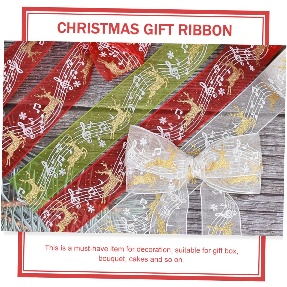 12stücke Teiliges Weihnachtsschleifenband Weihnachtsdekoration Für Geschenkverpackung Und Bastelarbeiten
