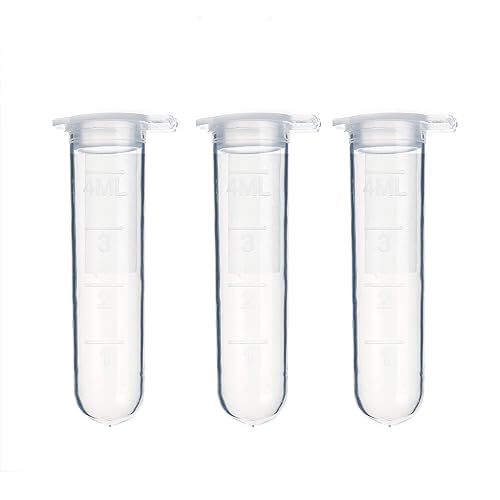 Eowpower 100 piezas de 0.1 fl oz de plástico frasco botella tubos para almacenamiento de muestras de contenedores líquidos