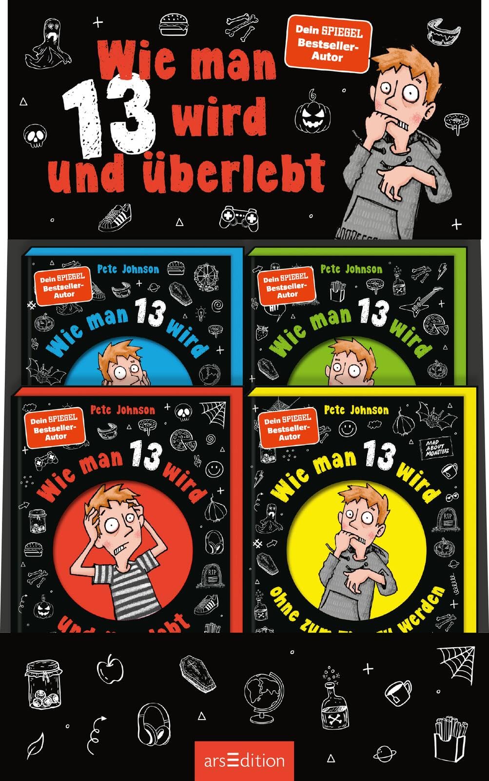 Display "Wie man 13 wird": Mit 4 x 5 Ex.