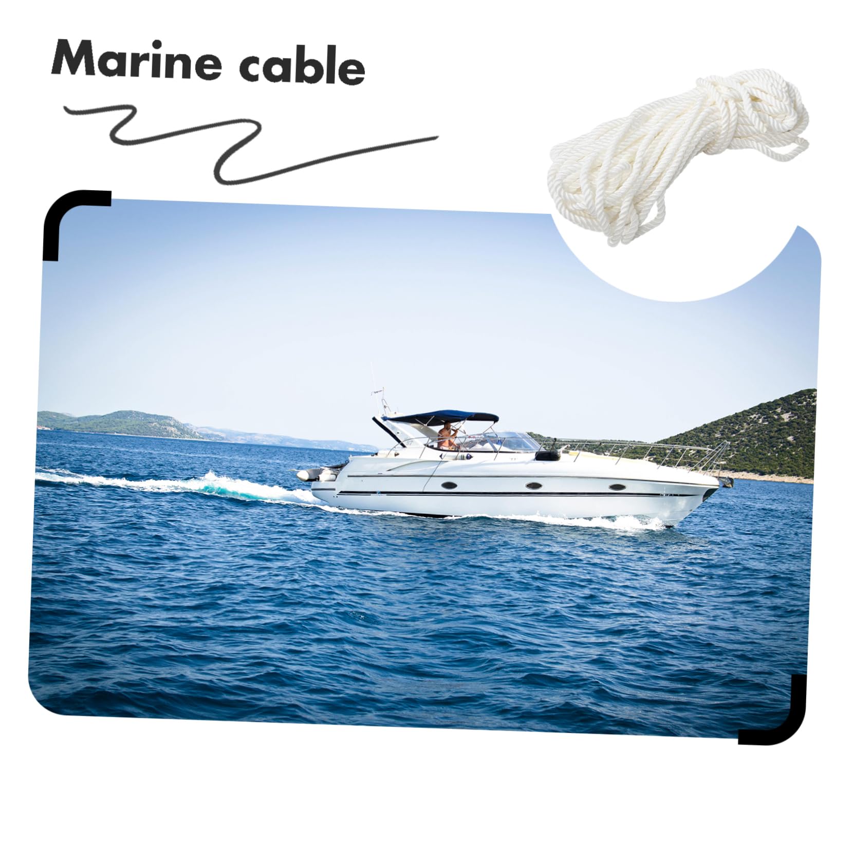 1 Rolle Geflochtenes Nylonseil Weiß Hochwertige Marineleine für Sicheres Anlegen und Festmachen von Booten für Yacht und Hafen Langlebig und Robust