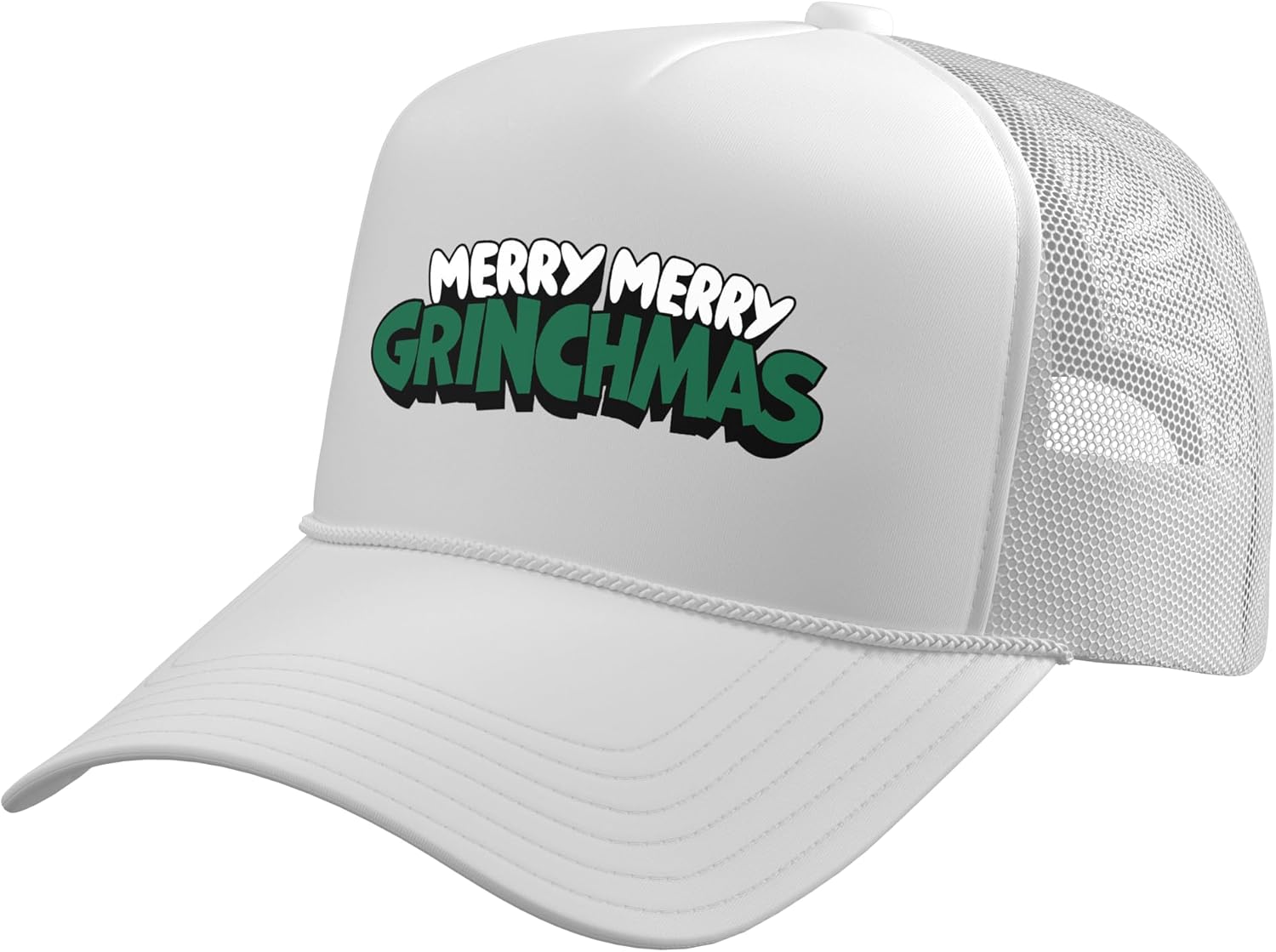 Dr. Seuss Grinch Merry Merry Grinchmas Officially Licensed Trucker Hat with Adjustable Mesh Back