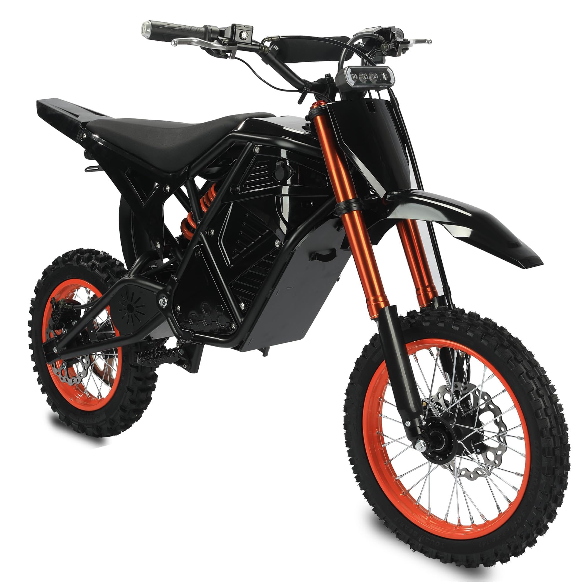 Photo 1 of ***DAMAGED - SEE NOTES/PICTURES***WindoneRide RM7 Electric Dirt Bike for Adults & Teens, 2200W Peak Ebike, 48V 22.5Ah, 37 MPH, 45 Miles, 14"/12" Tire Off-Road Electric Motorcycle, Dual Hydraulic Brakes, Fit Age 13+,Magma Orange
