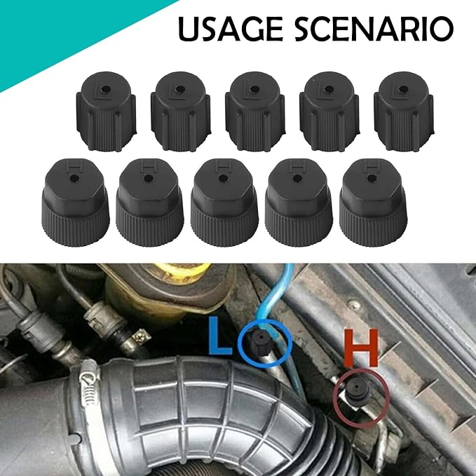 10 tapones para puerto de carga aire acondicionado universal negro miniatura 5
