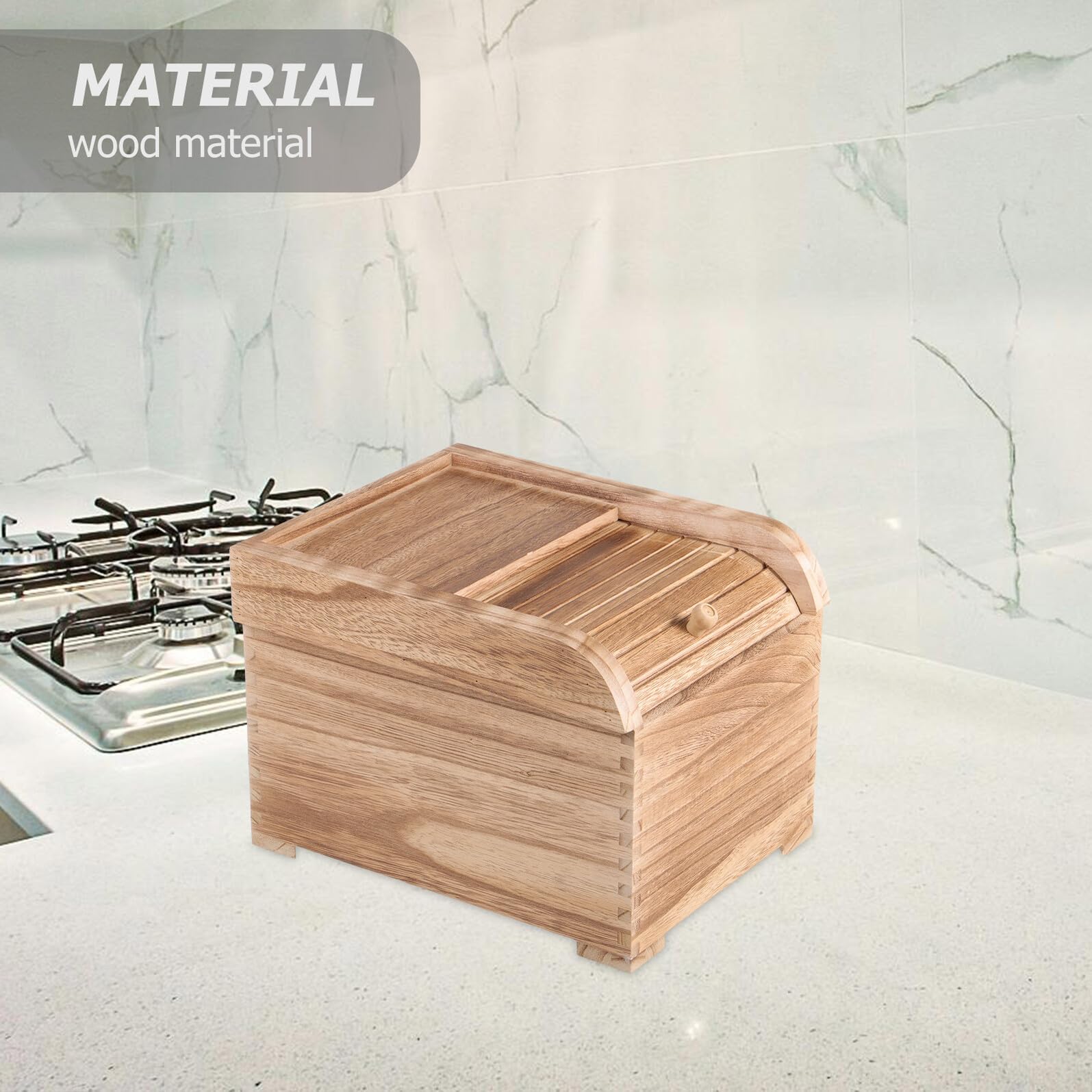 Holz Aufbewahrungsbehälter für Reis 5kg Luftdicht und Feuchtigkeitsbeständig Robuste Reiskiste für Küche und Zuhause zur Sauberen Lagerung von Getreide