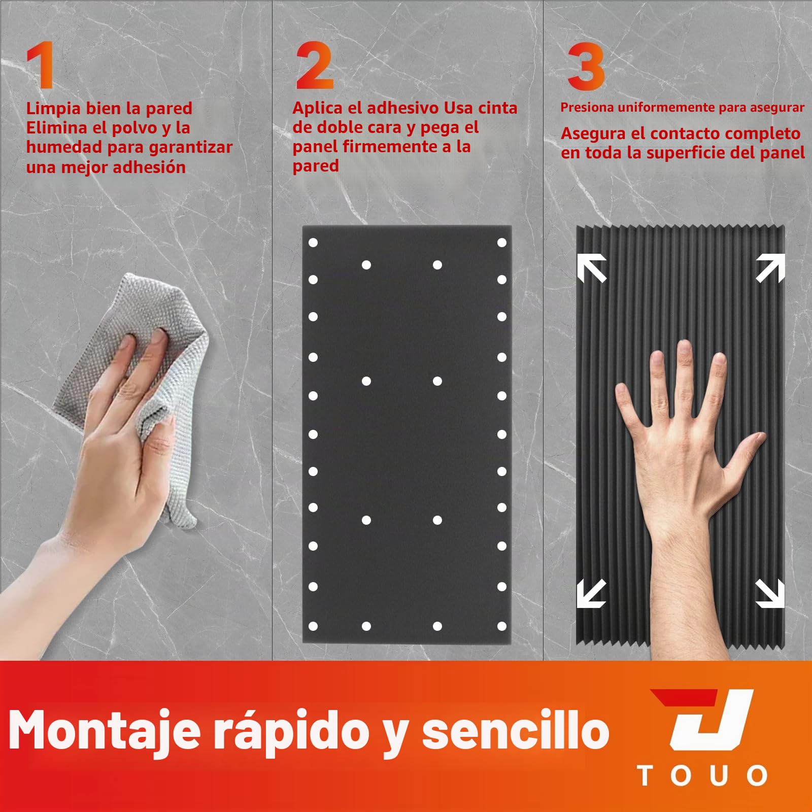 Paquete de 4 paneles de espuma acústica, 120 x 60 x 5 cm, paneles de espuma a prueba de sonido, paneles de cuña resistentes al fuego de alta densidad para estudio, oficina, cine en casa, control