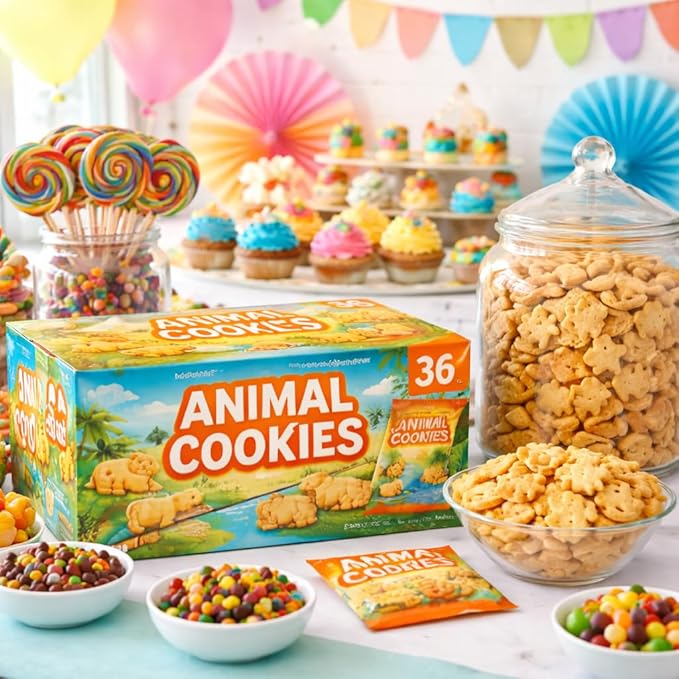 Galletas Animal Crackers - Pack de 36 bolsas individuales de 2 oz miniatura 3