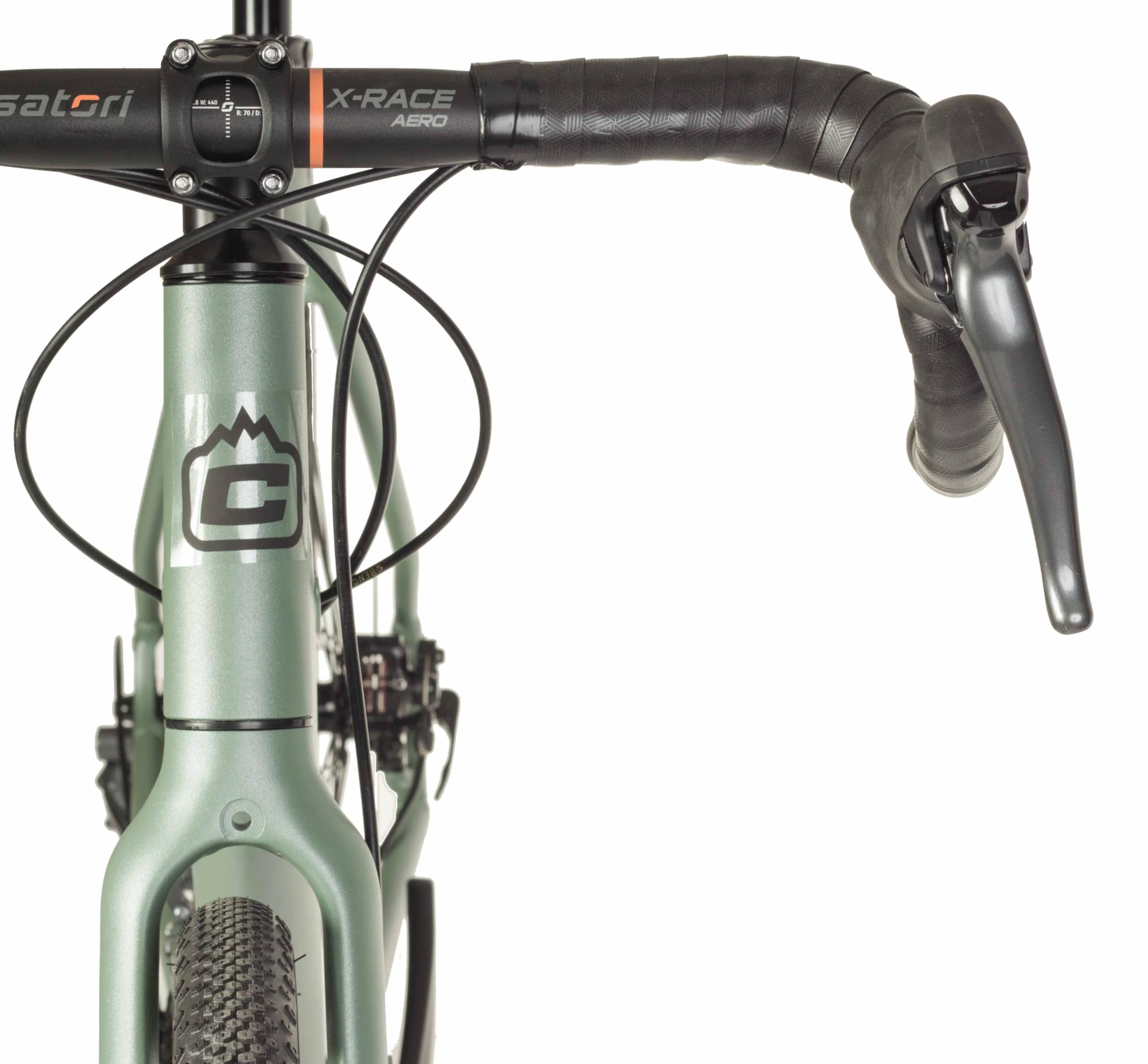 Gravel Aluminium Rennrad mit SH Claris 2 x 8 Gänge, 700 x 40 C, Grün (M 540)