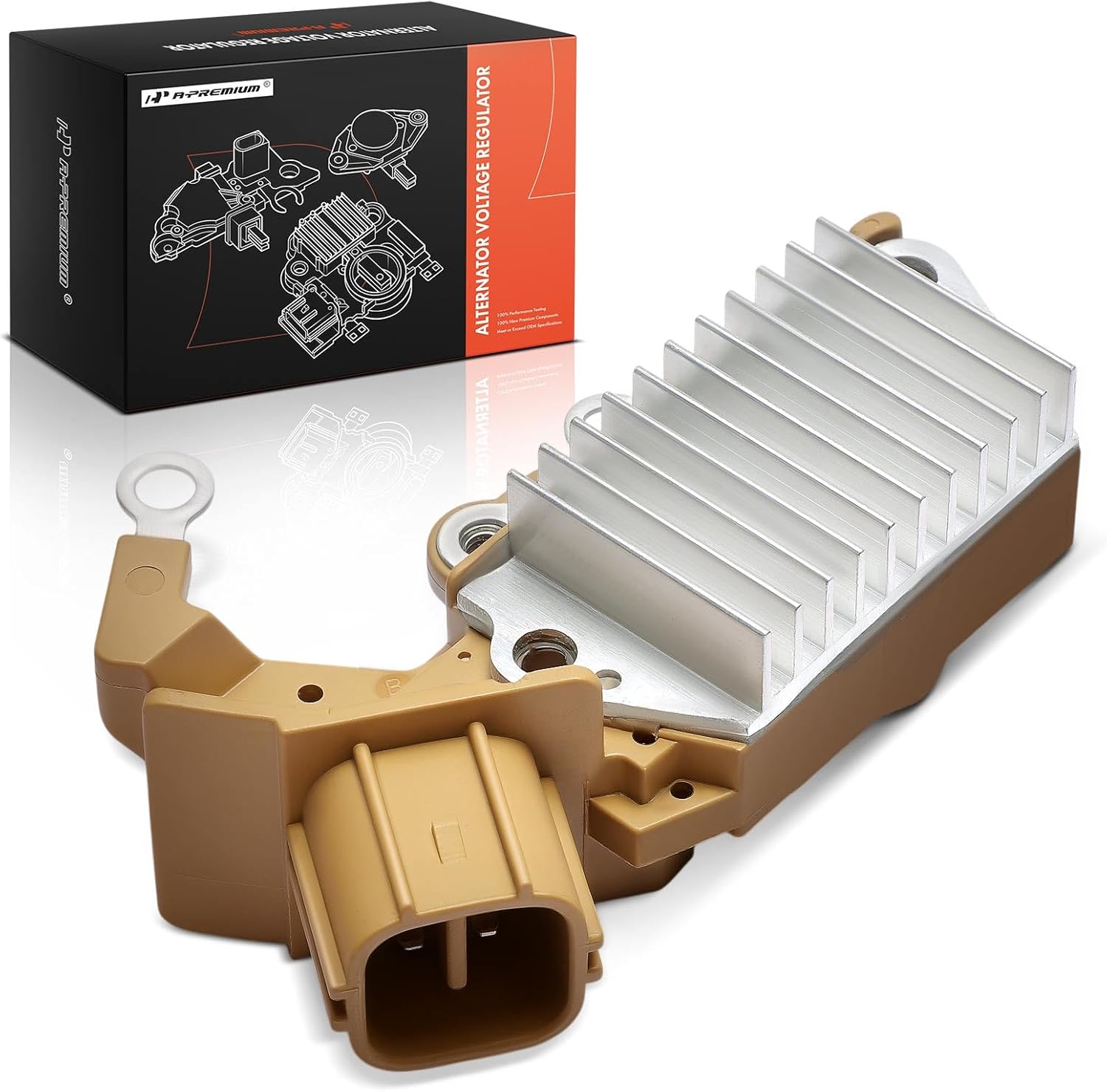 A-Premium Alternator Voltage Regulator Compatible with Toyota Tacoma 2005-2016 2.7L, Yaris 2006-2015 1.5L, 14.15V B-Circuit 14.15 Vset