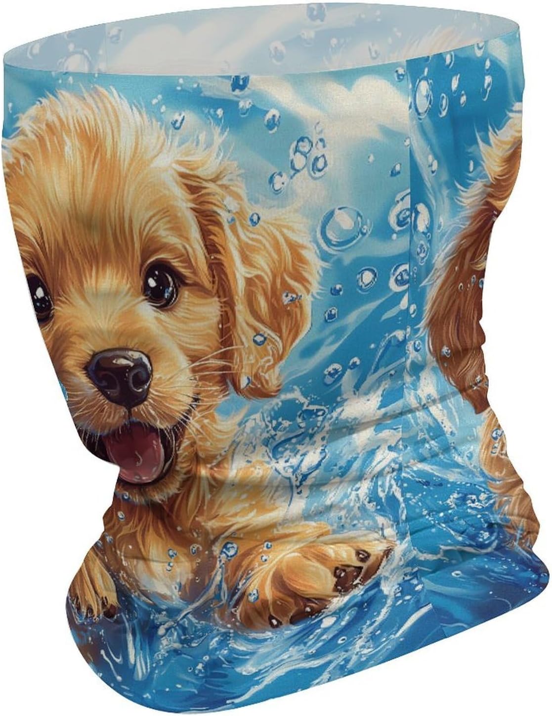 Dog Retriever Animals Face Cover Neck Gaiters for Men Women Sun Protection Mask Scarf Hiking Bandana