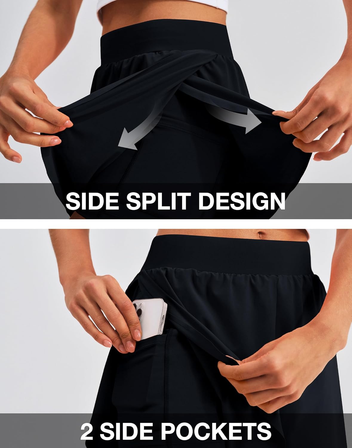 K-Swiss 2 in 1 Women's Running Shorts - Athletic Shorts with Liner Pockets for Gym Workout Yoga - Image 5