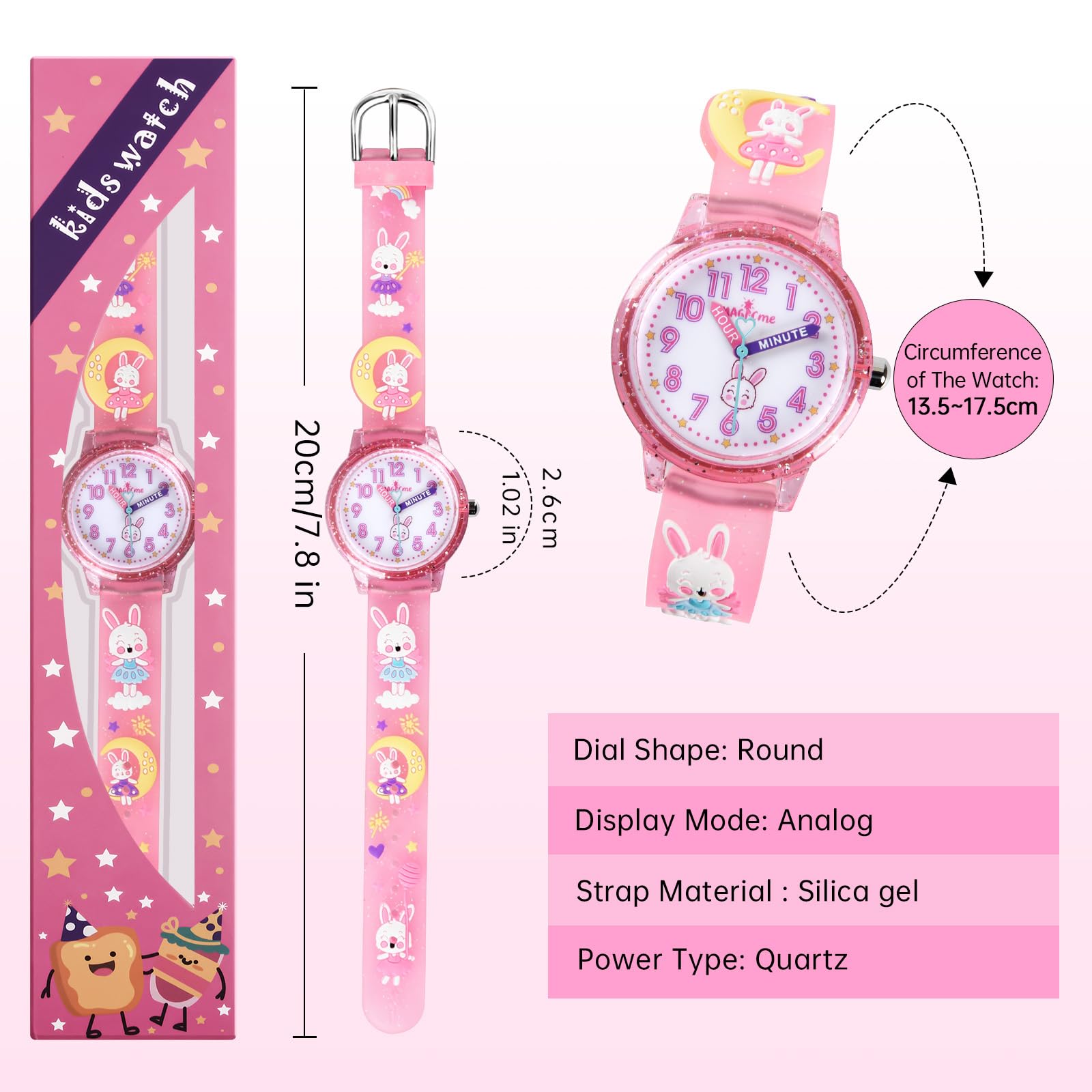 Relojes Digitales para Niños 3D Silicona Correa Dibujos Animados 3-11 Años