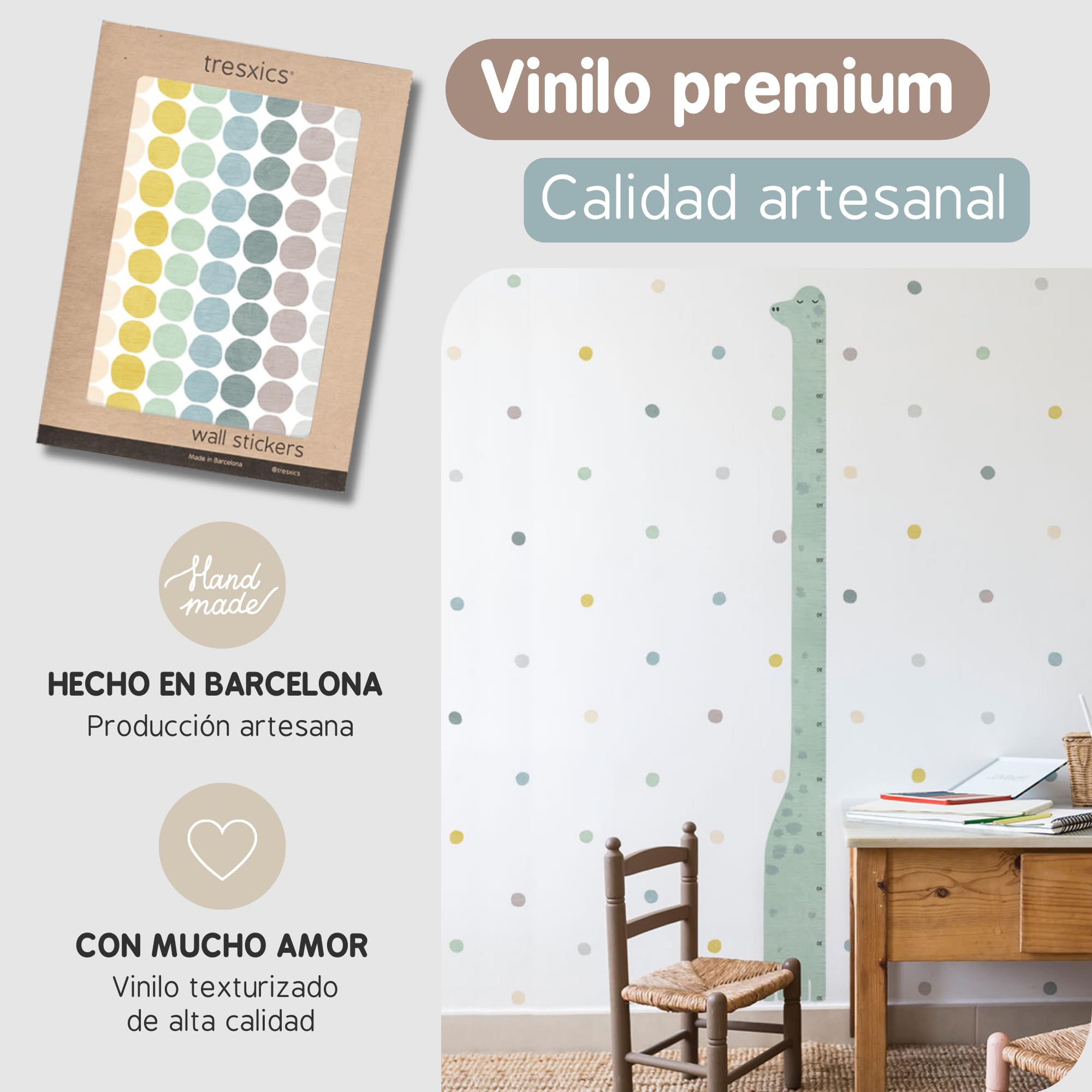 Pegatinas Pared Decorativas | Vinilo Adhesivo Pared Lunares a Lápiz | Efecto Papel Pintado | Cubre 6 m² | 280 piezas | TRESXICS (Azul)