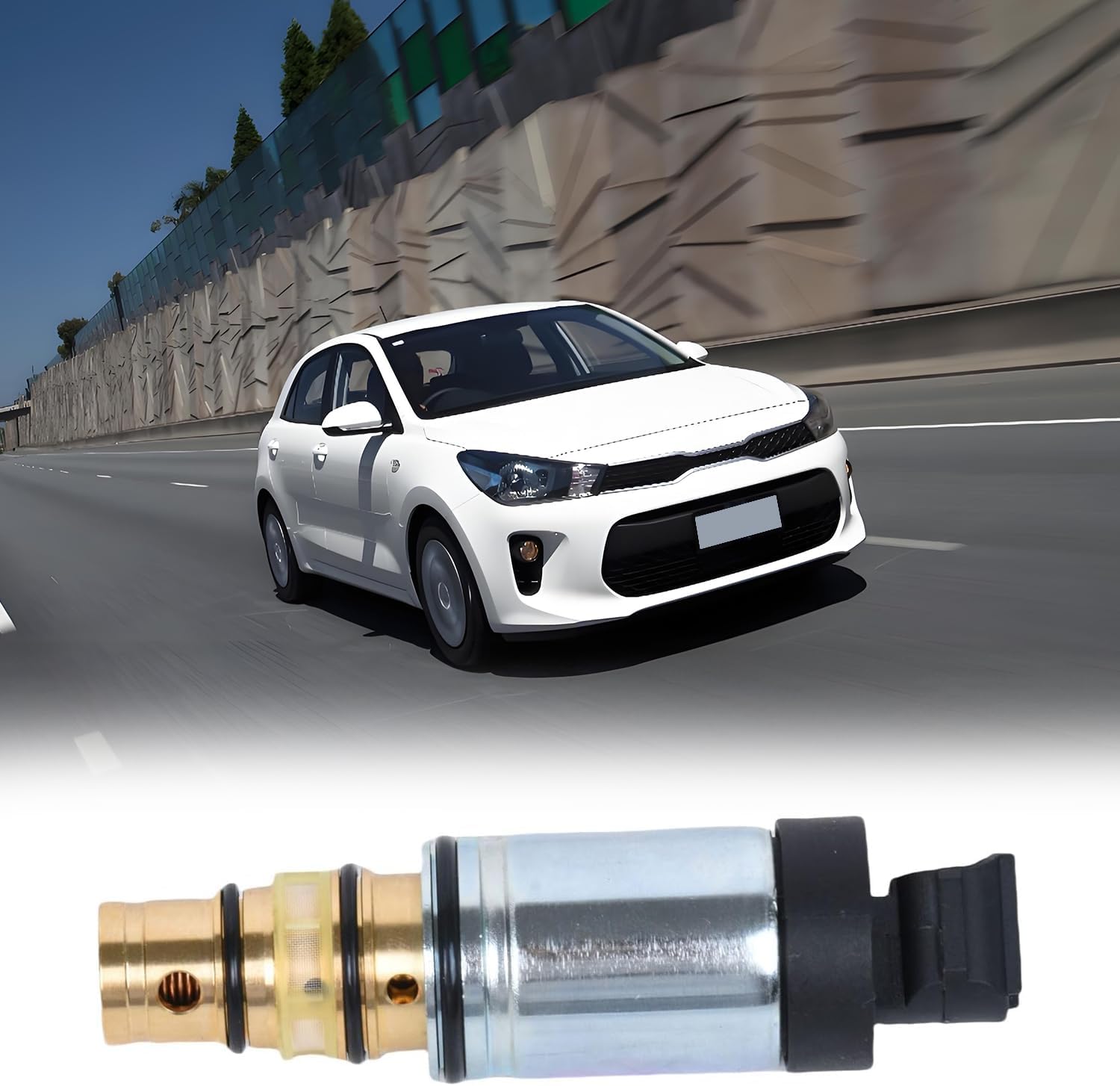 A/C Compressor Electronic Control Solenoid Valve Compatible with Hyundai Accent 1.6L 2012-2017 Compatible with Kia Rio 1.6L 2012-2017