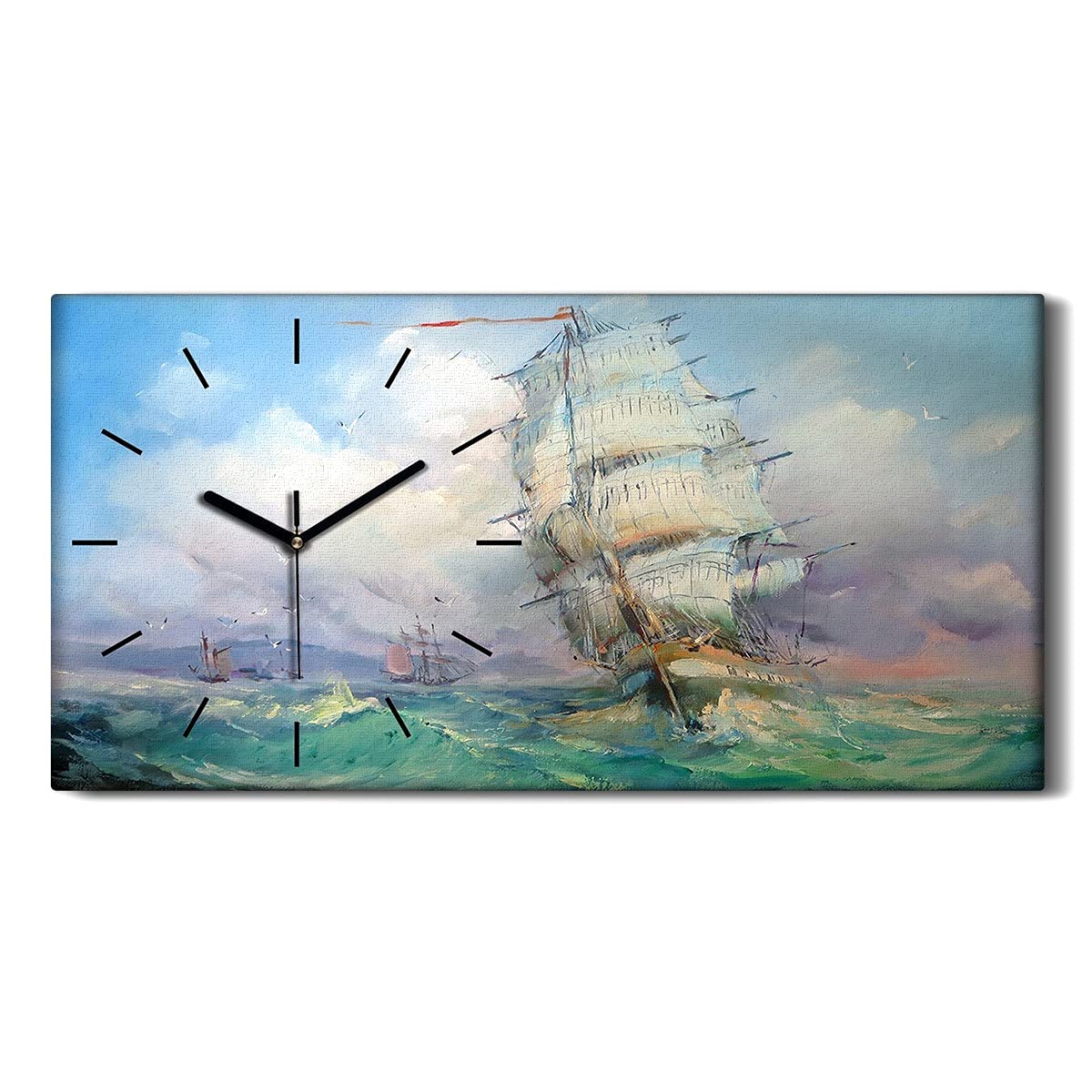 Art Moderne Image Paysage Marin avec Horloge Horlogerie Fine