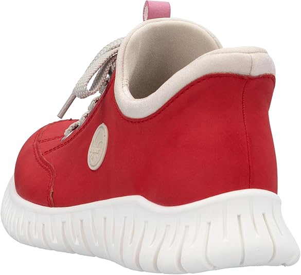 Rieker M5354 Mocassino Donna - Collezione Comfort And Style, Colore Rosso, Larghezza Comfort