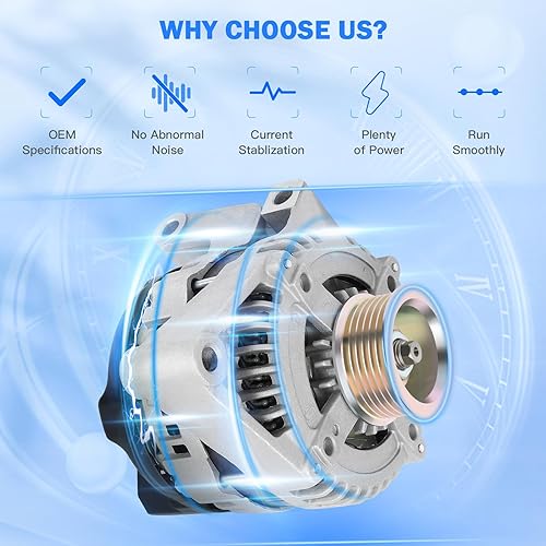 Miniatura 6 de Alternador eléctrico para Pontiac para Torrent 2007-2009 para Chevrolet para Equinox 2007-2009 KFKGF de alto rendimiento sustituye a la parte 11156