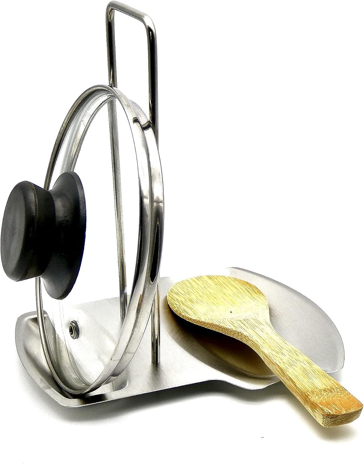Buy PAUS Spoon Rest and Pot Lid Holder, Stainless Steel Pan Pot Cover