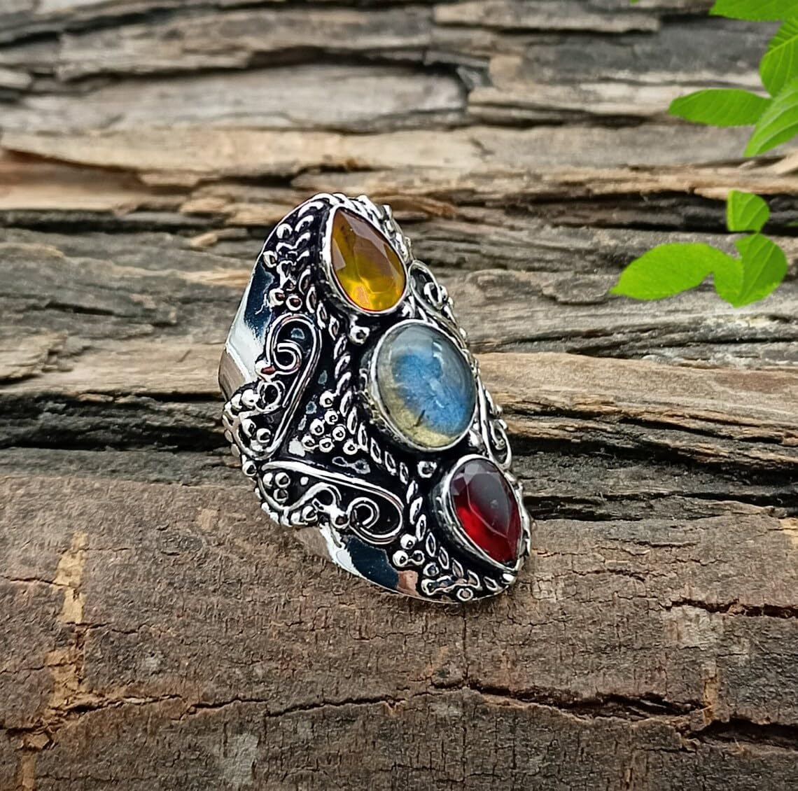 Citrine Ring, 925 Sterling Silver Ring, Handmade Ring, Gemstone Ring, Vintage Ring, Women Ring, All Size Ring