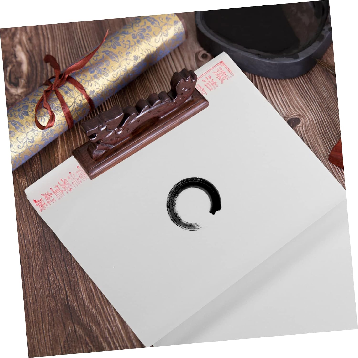 HOODANCOS 100sheets Thick Xuan Paper Blank Calligraphy Paper for Chinese Painting High Toughness Excellent Breathability for Beginners and Calligraphy