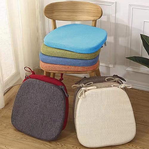 Miniatura 7 de ZTGL Cojines para silla de cocina con lazos, cojín de asiento antideslizante con cremallera, funda lavable a mano o a máquina, almohadillas para