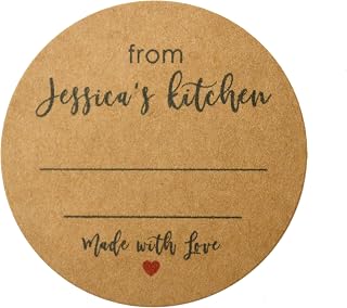 CUSTOMIZE WITH YOUR OWN TEXT, from the Kitchen of Canning Labels, Wedding, Baby Shower, Christmas, Gifts, Holiday, Favors, Made With Love, Homemade With Love, Kraft Brown