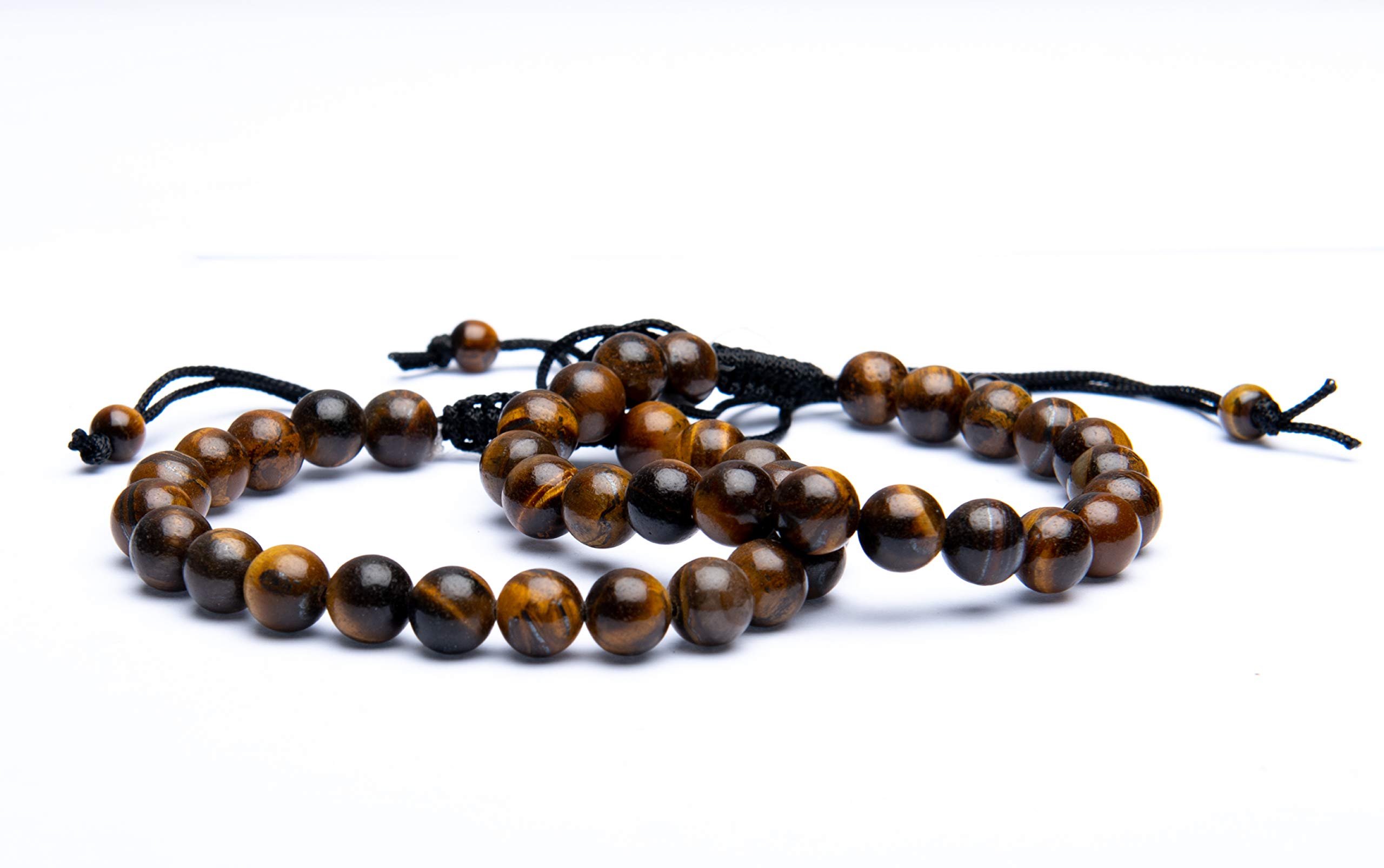 Hulara-Healing Natural Gemstone Meditation 8mm Beads Tiger Eye Bracelet Reiki Anxiety Stress Relief Balancing Crystal Wrist Band Unisex Adjustable Fashion Bracelet Gift (Pack of 2) (B08P1YMDKG) Amazon Price History, Amazon Price Tracker