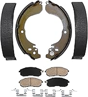 Vista 61 de Detroit Axle - Pastillas de freno delanteras para Nissan Pathfinder Frontier D21 720 Pickup Subaru SVX Pastillas de freno de cerámica con reemplazo