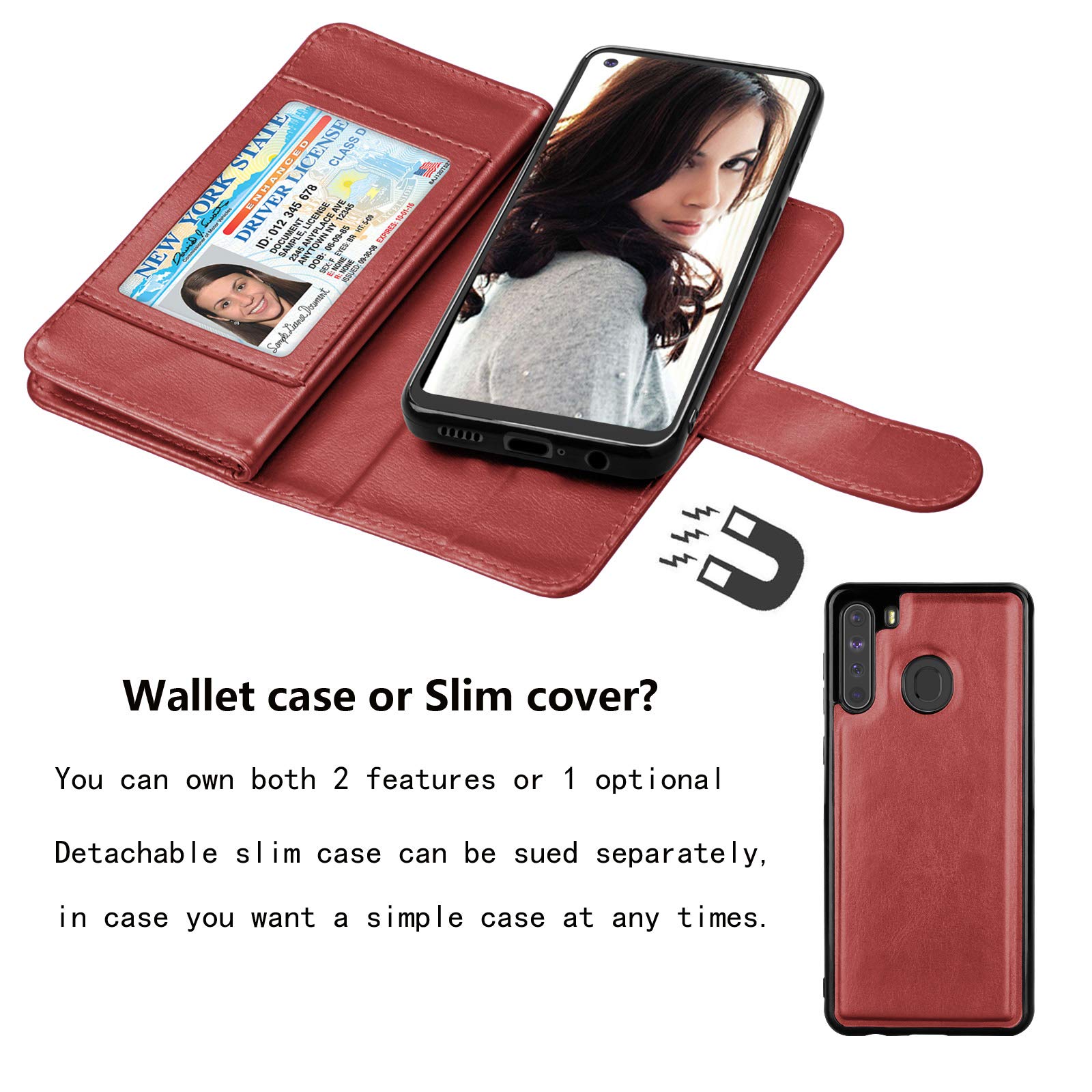 Njjex Galaxy A21 Case, for Samsung Galaxy A21 Wallet Case 2020, [9