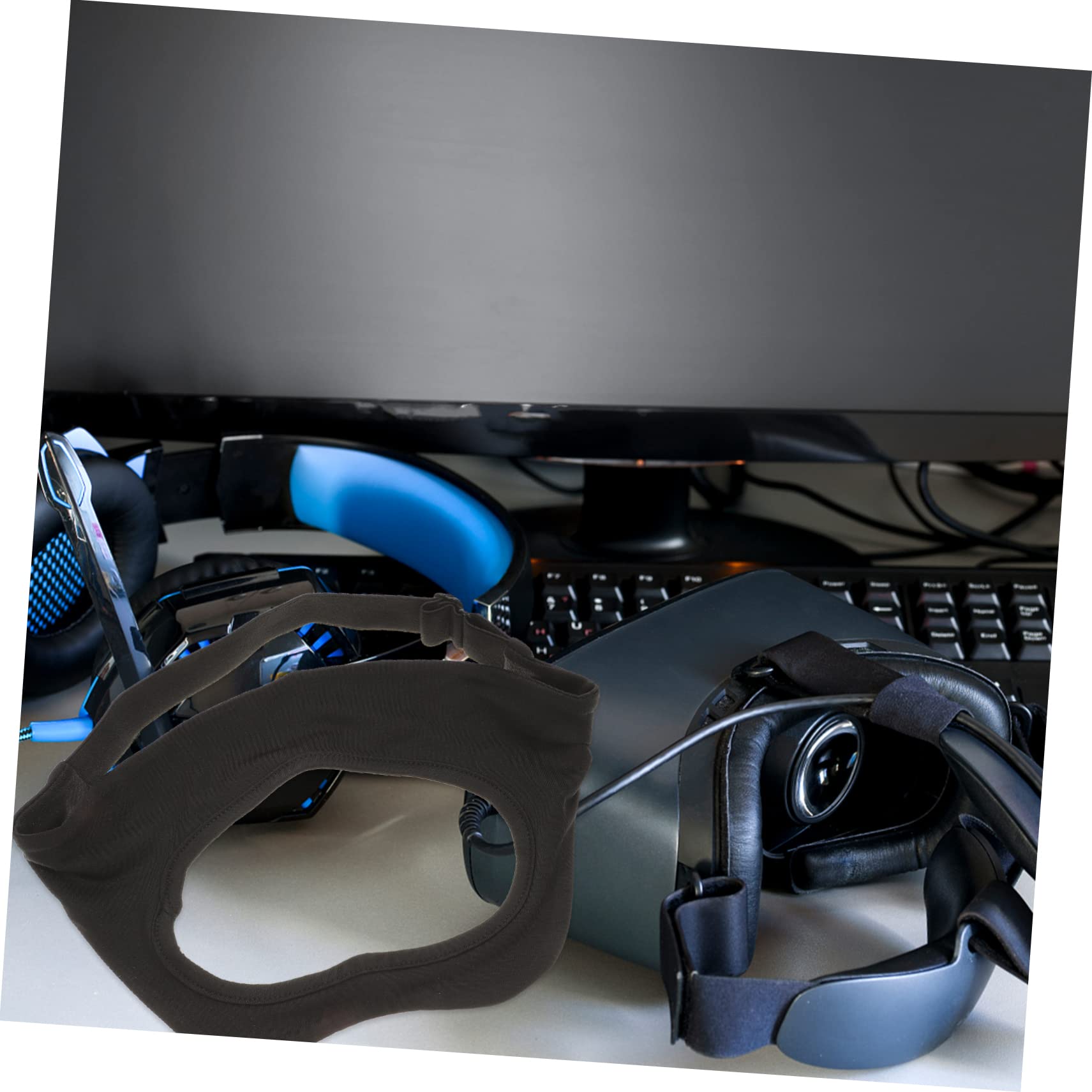 Mikikit 5pezzi Vr Eye Mask Cover Regolabile e Traspirante Copertura Antisudore Per Cuffie Vr Comfort e Protezione Durante Gioco Virtuale