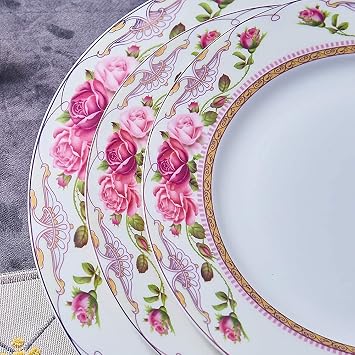 Tabletop Dinner SetsFine Dinnerware Set,Flower Bone China Tableware Set,Porcelain Dishes/Plate/Bowl Dinnerware Set