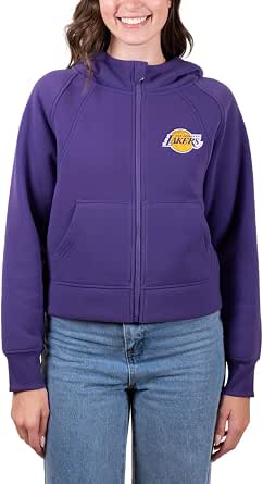 Ultra Game Women's NBA Official Full-Zip Crop Hoodie
