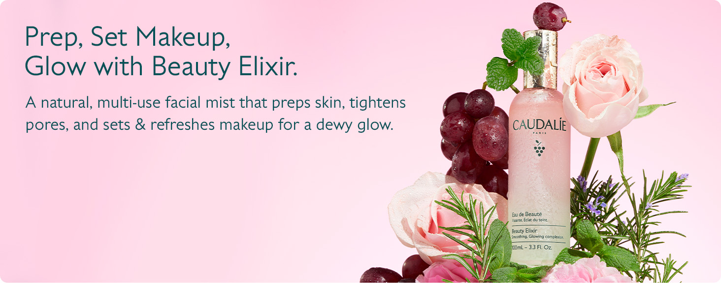 Caudalie Beauty Elixir Face Mist: Toner That Tightens Pores + Reduces Dullness + Sets Makeup