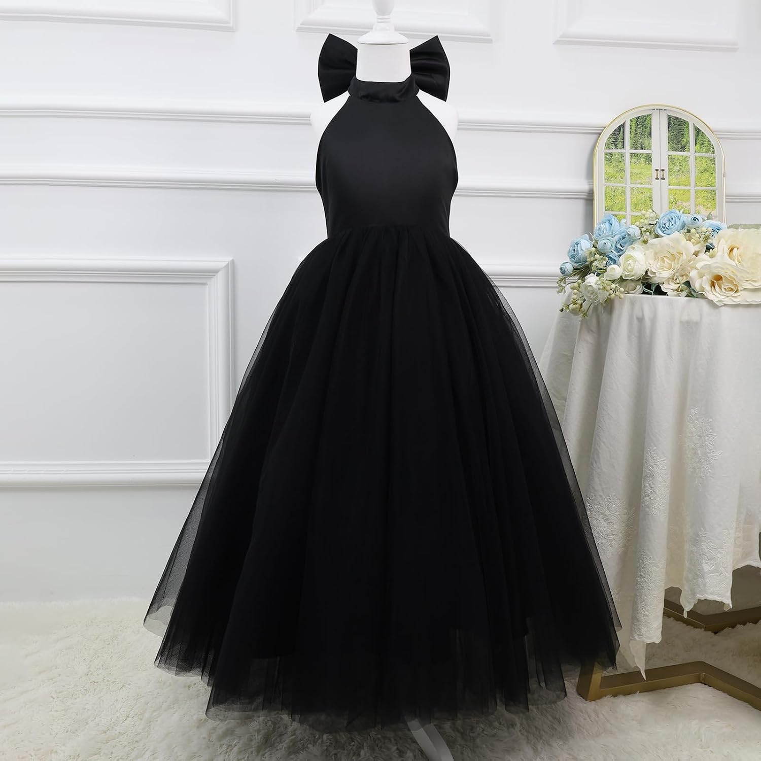 Flower Girl Dresses Wedding Satin Dresses Princess Birthday Party Prom Dresses