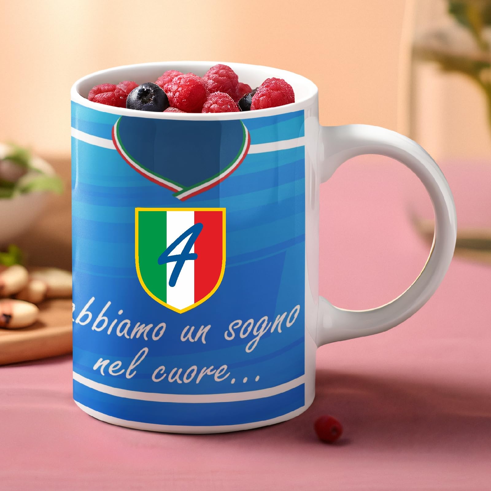 Generico StudioPixelStore Tazza Colazione – Idee Regali – Mug Squadre del Campionato Italiano – Tazze in Ceramica per la Colazione – Tazza Tifoso Serie A - (Tifosi Napoli)