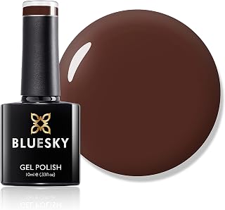Bluesky Gel Nail Polish, Burnt Romance 80561, Chocolate, Dark Brown, Long Lasting, Chip Resistant, 10 ml (Requires Drying Under UV LED Lamp)