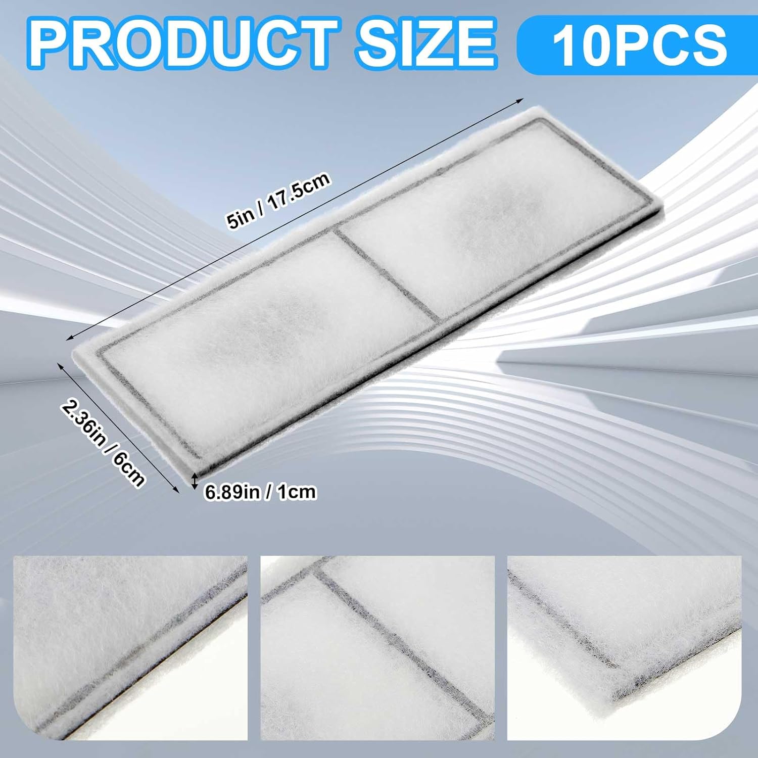Nosiny Filter Foam Cartridge Pad Compatible with Fluval U3 Poly-Max with Zeolite Particles Underwater Sponge Aquarium Underwater Filter Replacement Accessories for Aquarium Fish Tank