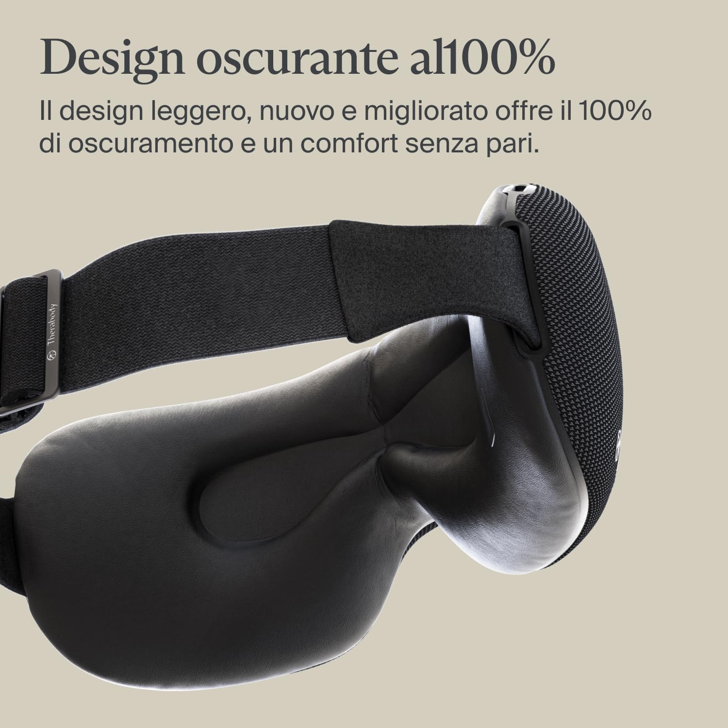 Therabody SmartGoggles 2.0 – Maschera oculare riscaldante, maschera oscurante per il sonno & massaggio delle tempie per relax personalizzato e sollievo dal mal di testa.