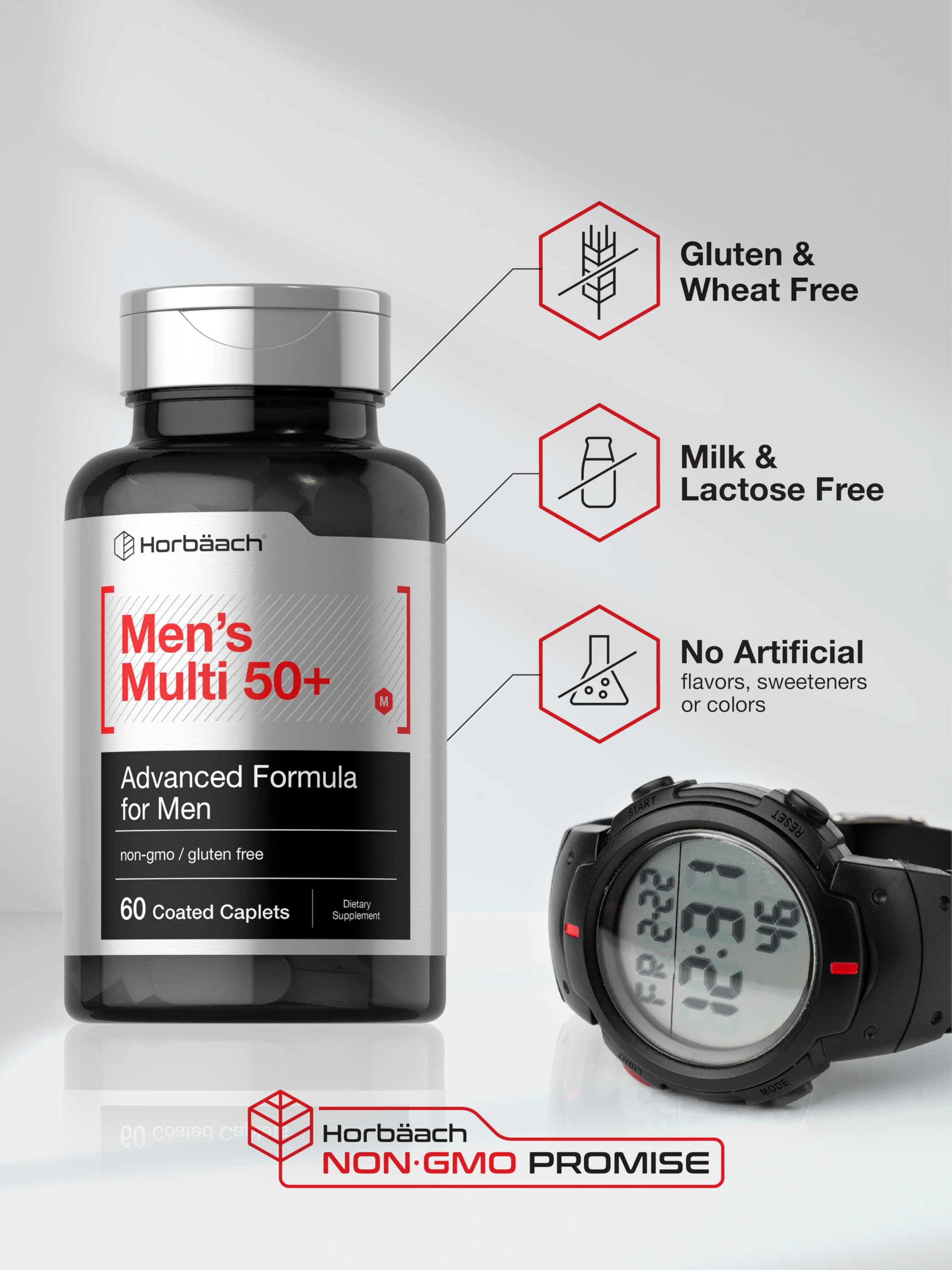 Horbäach Mens Multivitamins 50 Plus | 60 Caplets — Amazon image 6