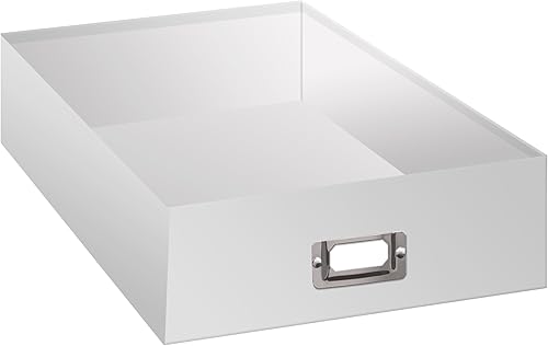 Miniatura 3 de Jumbo Caja para almacenar recortes, manualidades, blanca, de 14 34" X 13" X3 34"